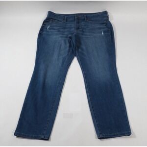 Sonoma Jeans Womens 14R Blue Skinny Goods For Life Distressed Denim Pants